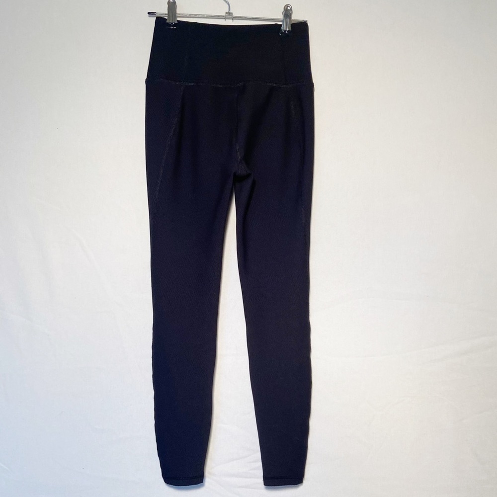 Gaiam Womens Black Ribbed Workout Athletic Leggings - Picture 3 of 5